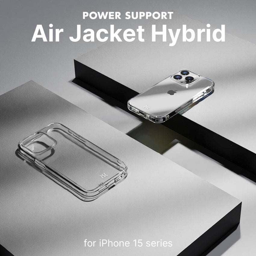 POWER SUPPORT Air Jacket Hybrid for iPhone 15 Pro Max - Clear