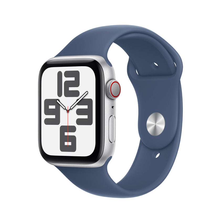 Apple AW 44mm Silver Aluminium Case SE G2 GPS + Cellular - Denim Sport Band S/M