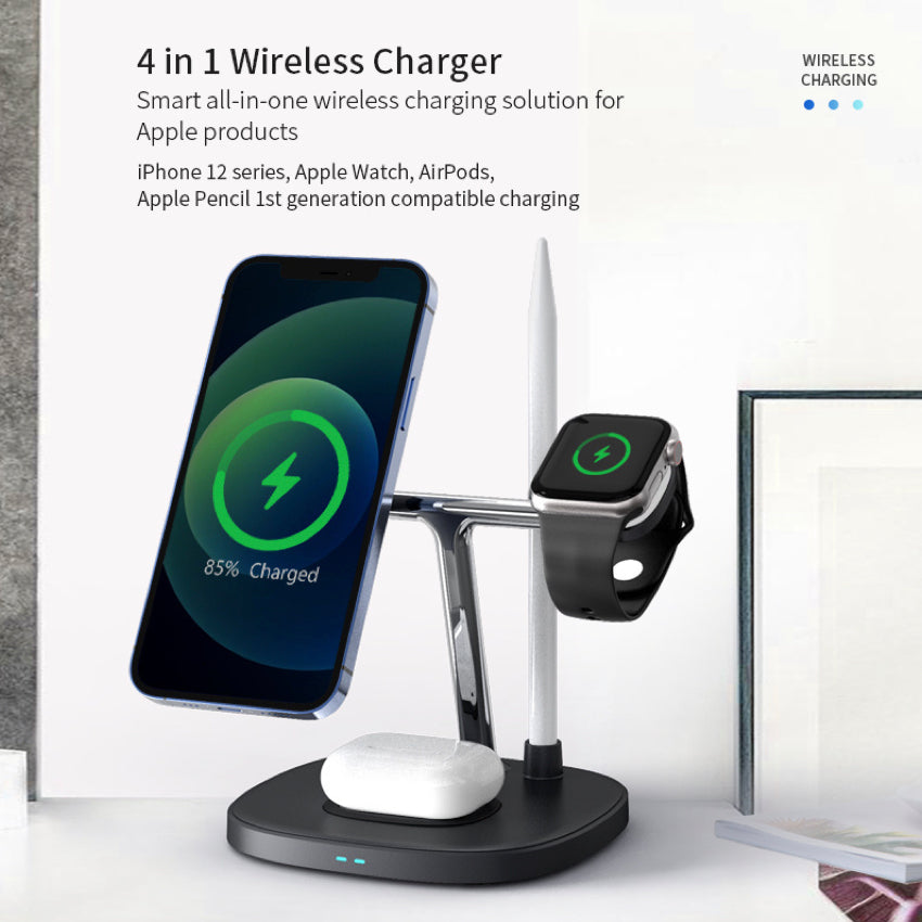 Choetech 4 in 1 wireless charger 10W- Black