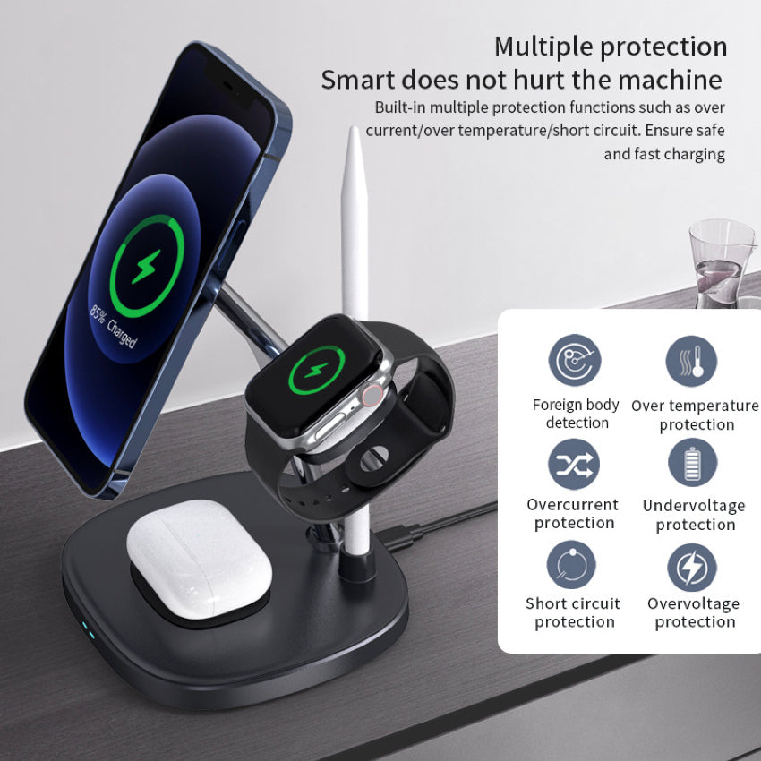 Choetech 4 in 1 wireless charger 10W- Black