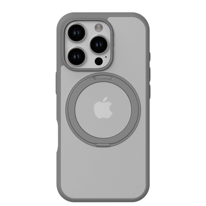 เคสกันกระแทก Torras Ostand Pro สำหรับ iPhone 16 Pro สี Titanium Grey จากแบรนด์ TORRAS