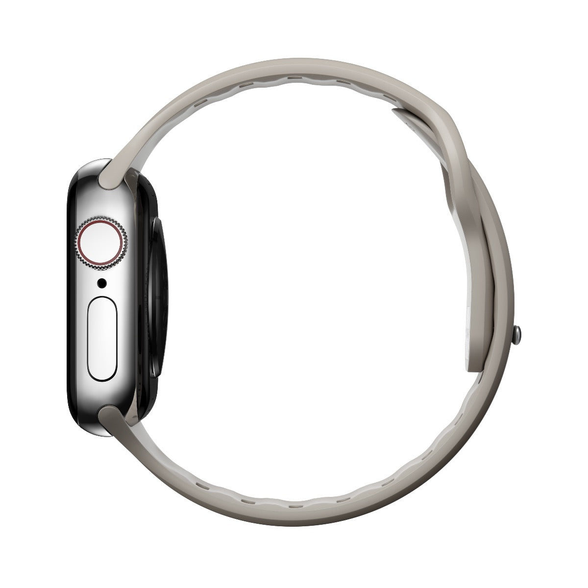 NOMAD Sport Slim FKM for Apple Watch 40/41mm Beige - Silver Hardware