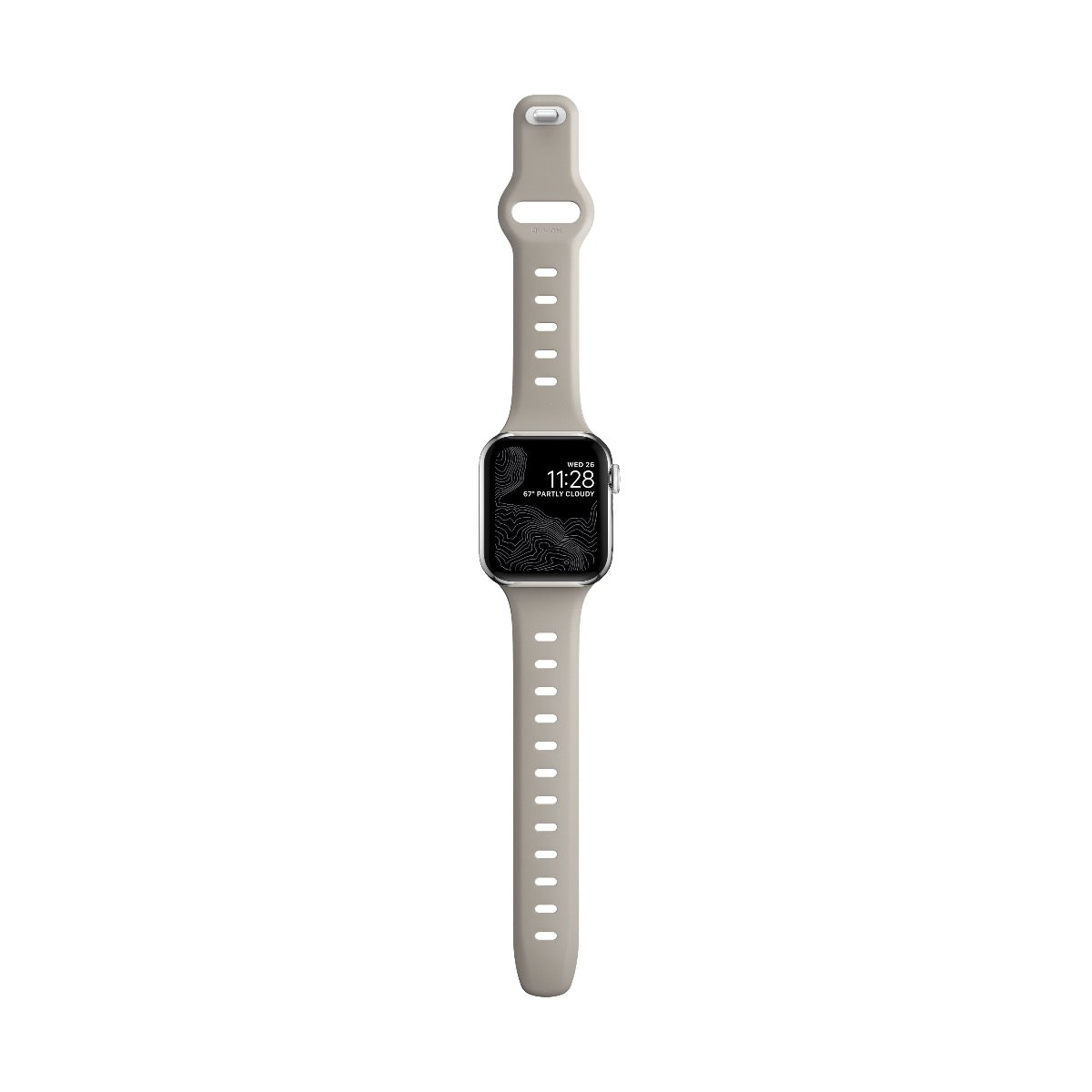 NOMAD Sport Slim FKM for Apple Watch 40/41mm Beige - Silver Hardware