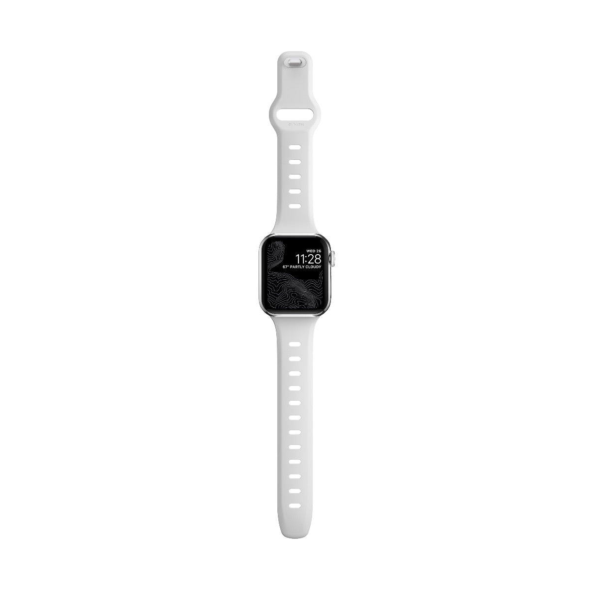 NOMAD Sport Slim FKM for Apple Watch 40/41mm White - Silver Hardware