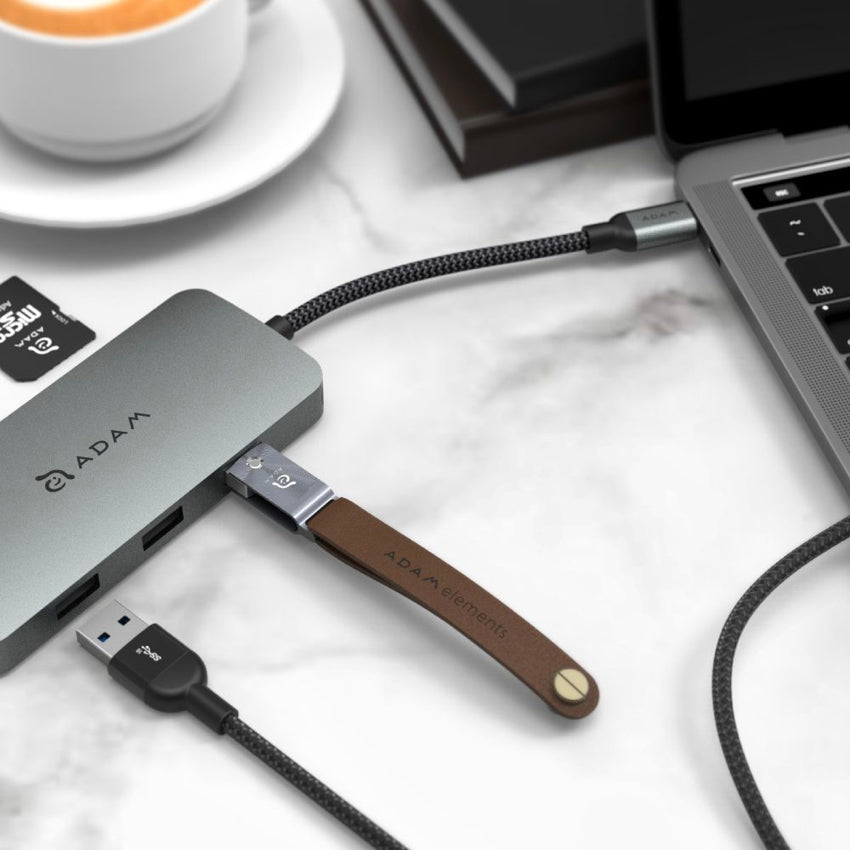 ADAM ELEMENTS CASA HUB A08 USB-C 3.1 8 Port Hub - Grey