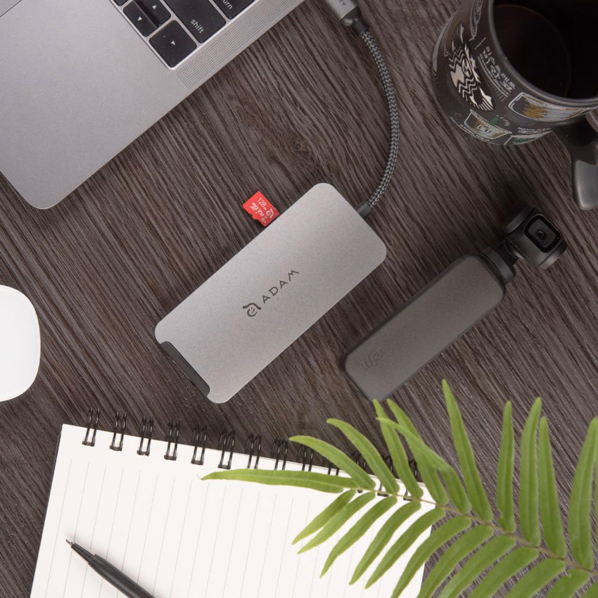 ADAM ELEMENTS CASA HUB A08 USB-C 3.1 8 Port Hub - Grey