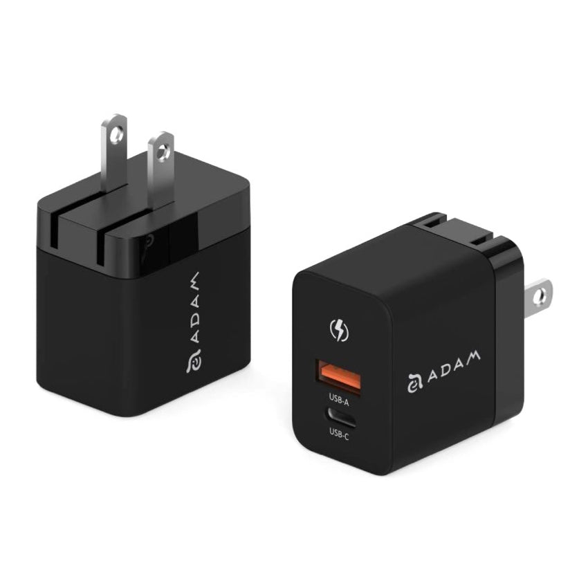 ADAM ELEMENTS OMNIA X35A GaN 35W USB-C and USB-A Compact Charger - Black