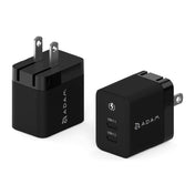 ADAM ELEMENTS OMNIA X35C GaN 35W Dual USB-C Compact Charger - Black