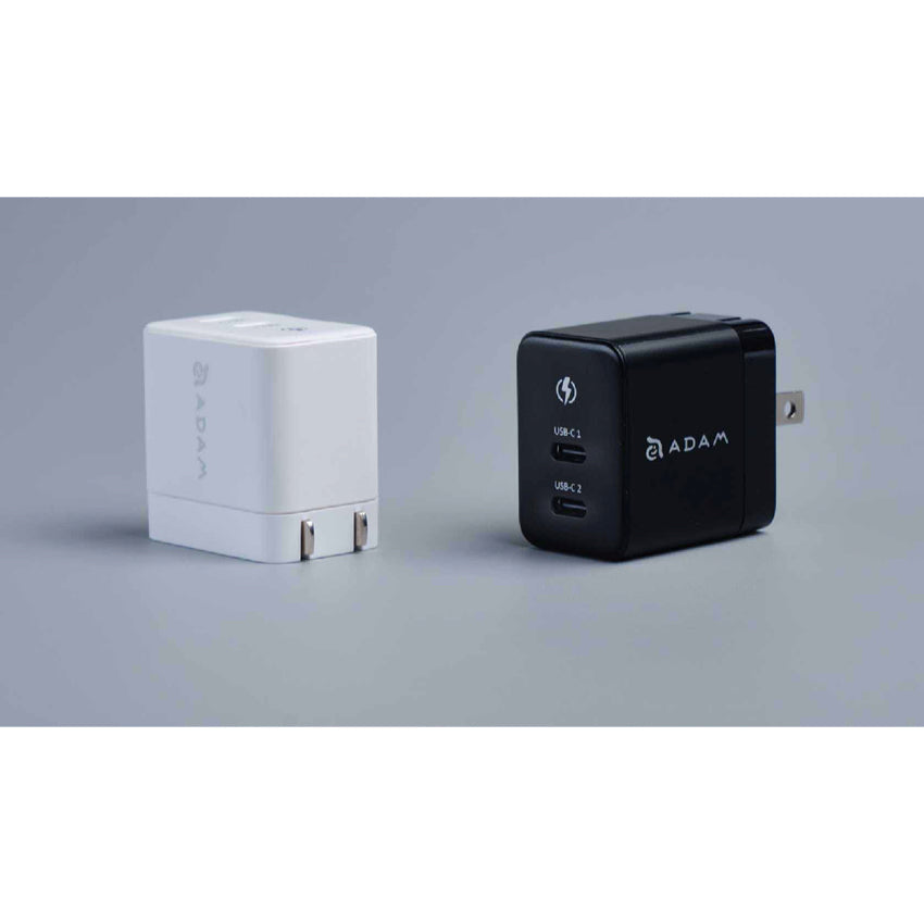 ADAM ELEMENTS OMNIA X35C GaN 35W Dual USB-C Compact Charger - Black