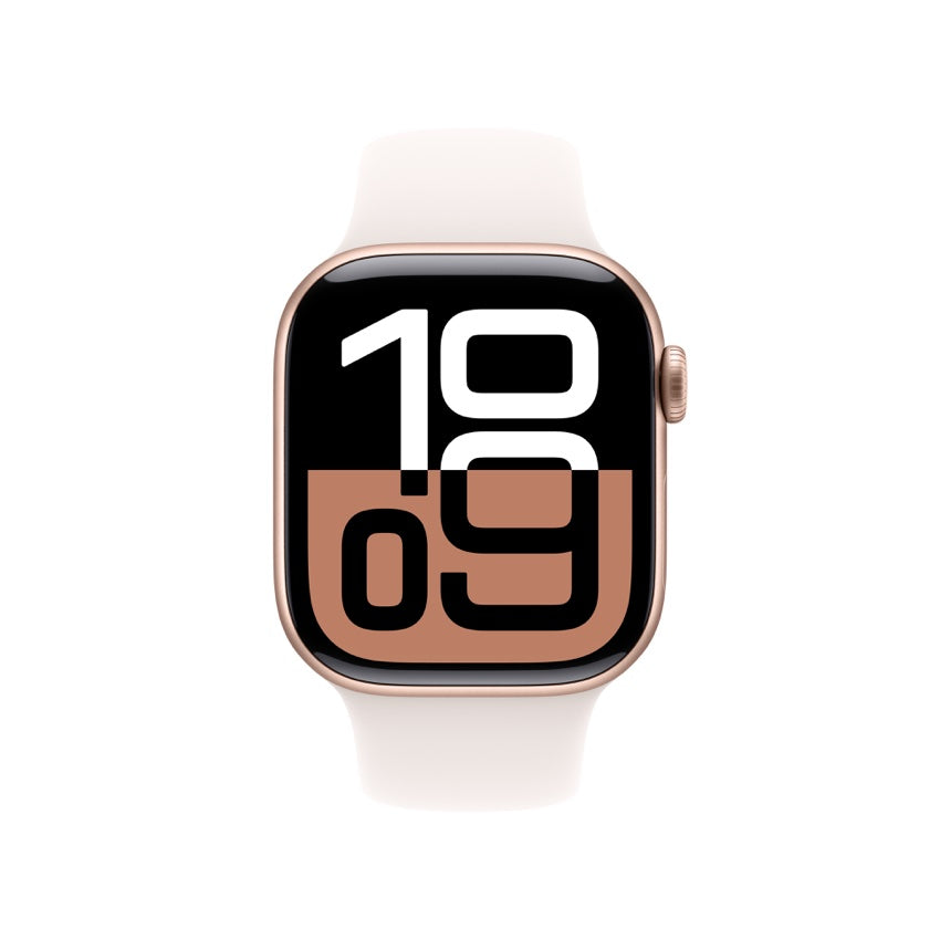 Apple Watch Series 10 GPS 42mm Rose Gold Aluminium Case with Light Blush Sport Band - S/M