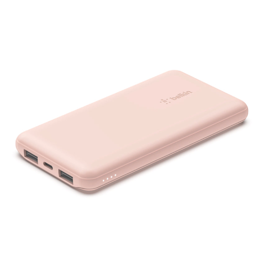 BELKIN Pocket Power 10K 1 Port USB-C PD15W 2 Ports USB-A 12W - Rose Gold