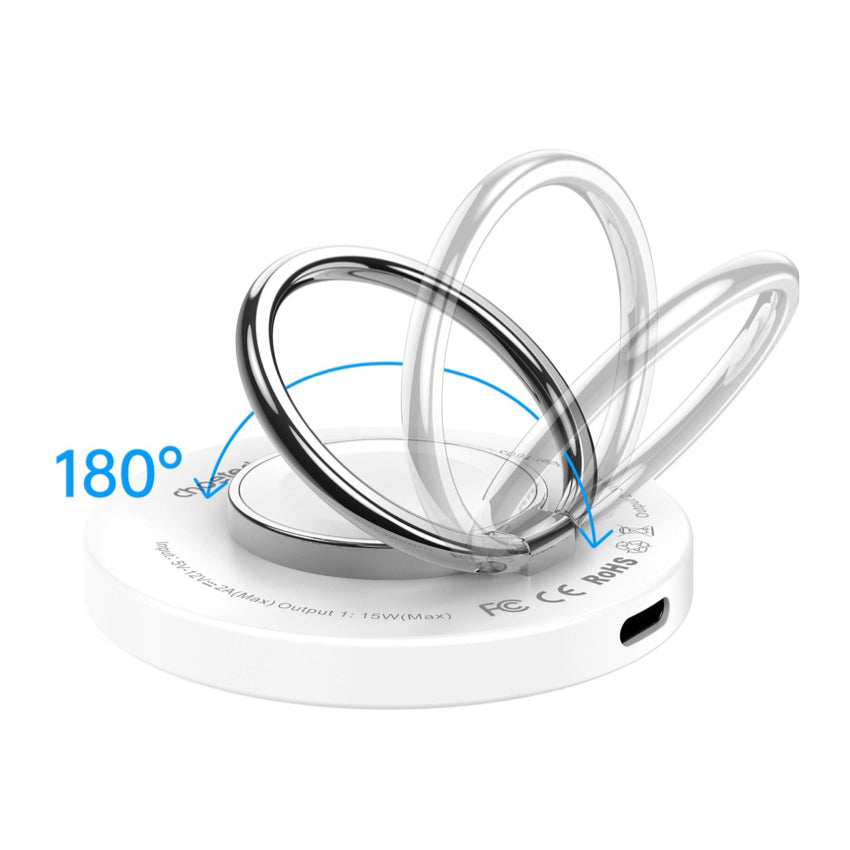 CHOETECH 2 in 1 wireless charger 15W 1M-White