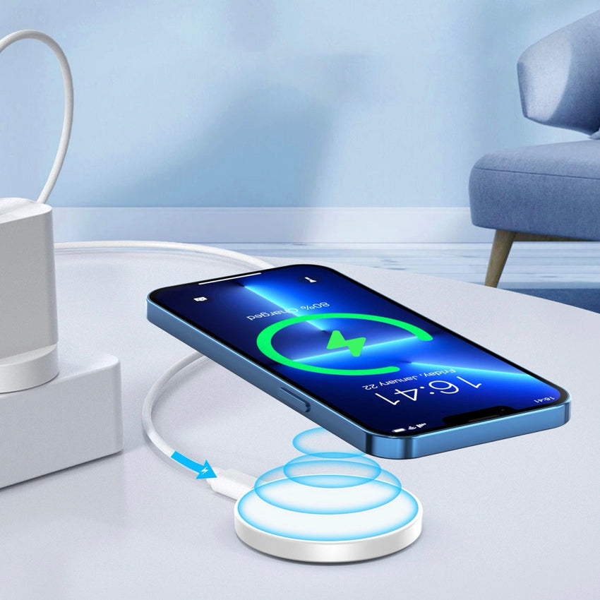 CHOETECH 2 in 1 wireless charger 15W 1M-White