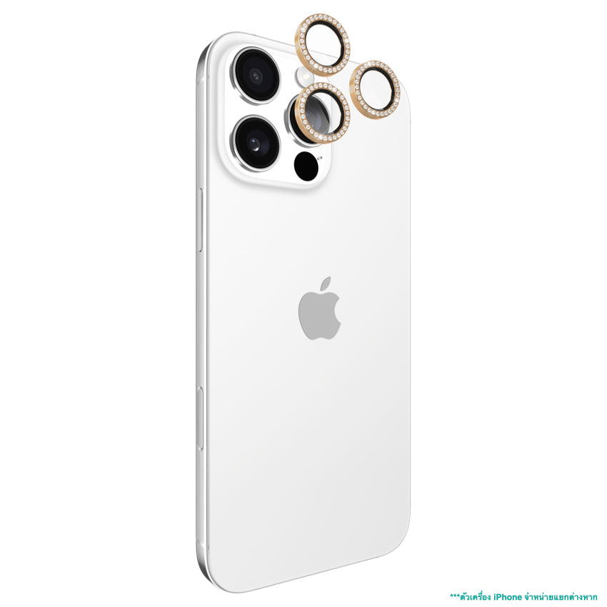 Kate Spade Aluminum Ring Lens Protectors for iPhone 16 Pro/16 Pro max - Set in Stone Gold