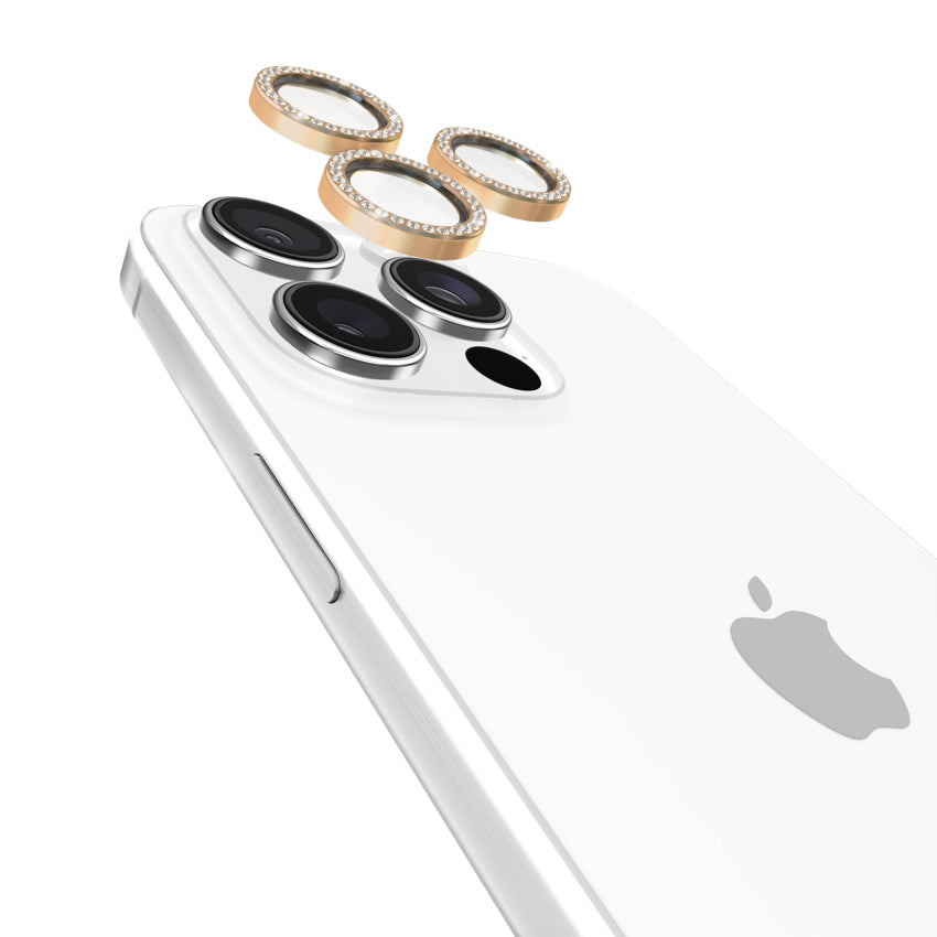 Kate Spade Aluminum Ring Lens Protectors for iPhone 16 Pro/16 Pro max - Set in Stone Gold