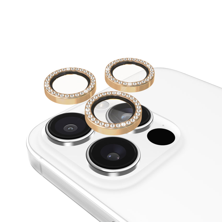 Kate Spade Aluminum Ring Lens Protectors for iPhone 16 Pro/16 Pro max - Set in Stone Gold