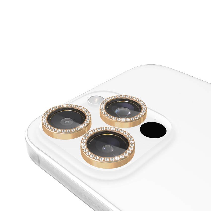 Kate Spade Aluminum Ring Lens Protectors for iPhone 16 Pro/16 Pro max - Set in Stone Gold