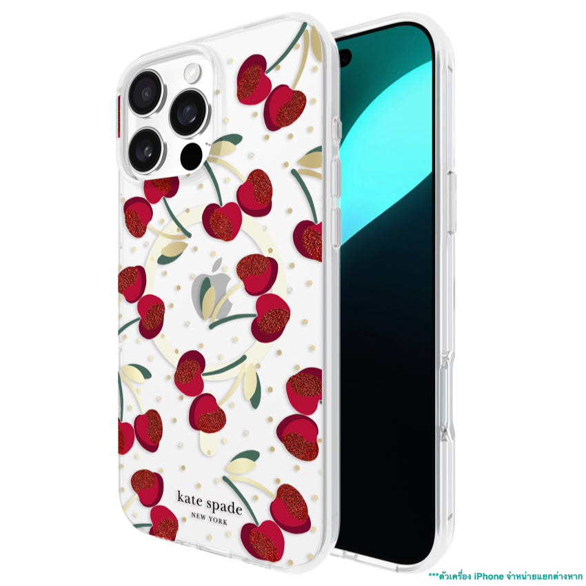 iPhone 16 Pro Max Case Kate Spade Prints MagSafe - Cherry Dot