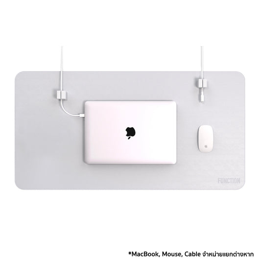 Function 101 Desk Mat Pro Gray + 2 Gray Cable Blocks