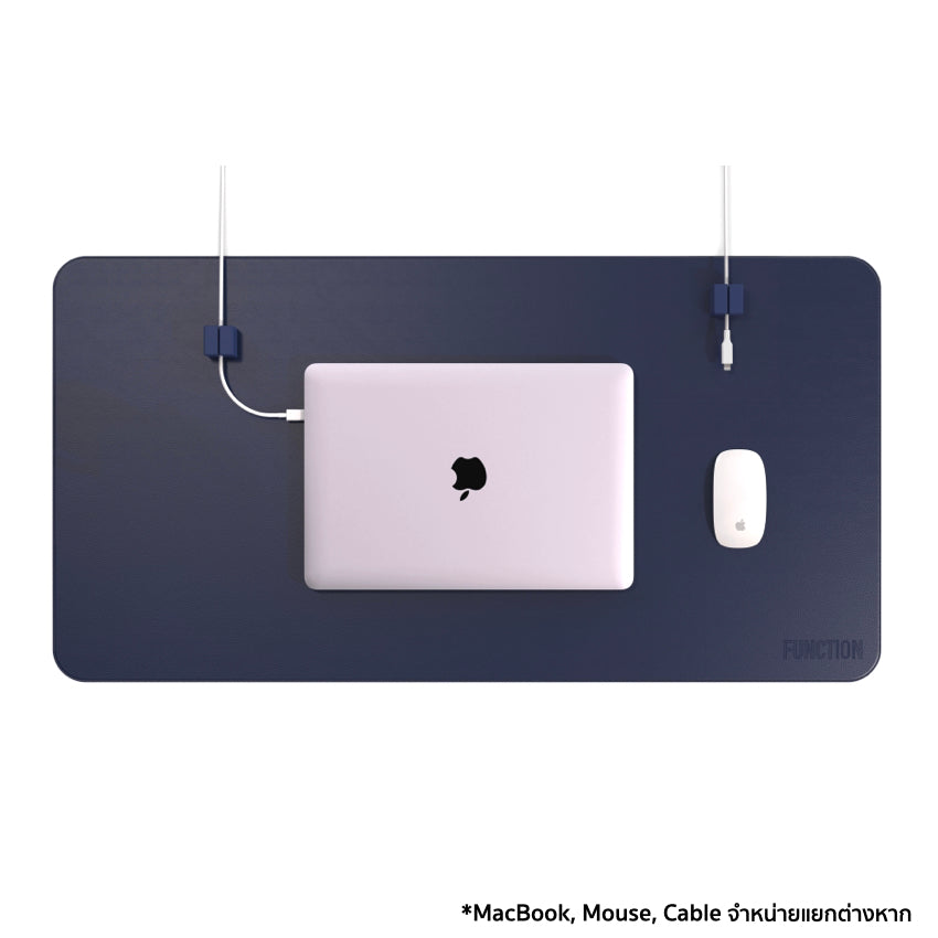 Function 101 Desk Mat Pro Navy + 2 Navy Cable Blocks