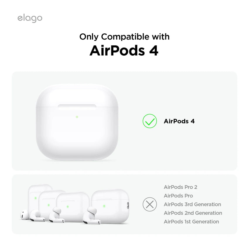 AirPods G4 Case Elago Pager (Key Chain Included) - Black