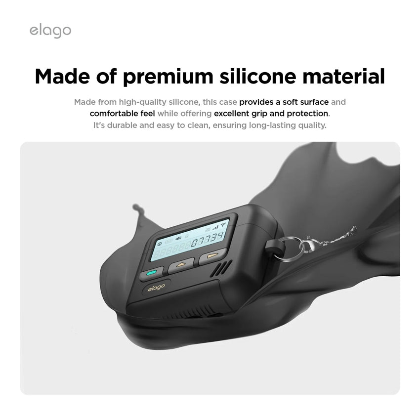 AirPods G4 Case Elago Pager (Key Chain Included) - Black