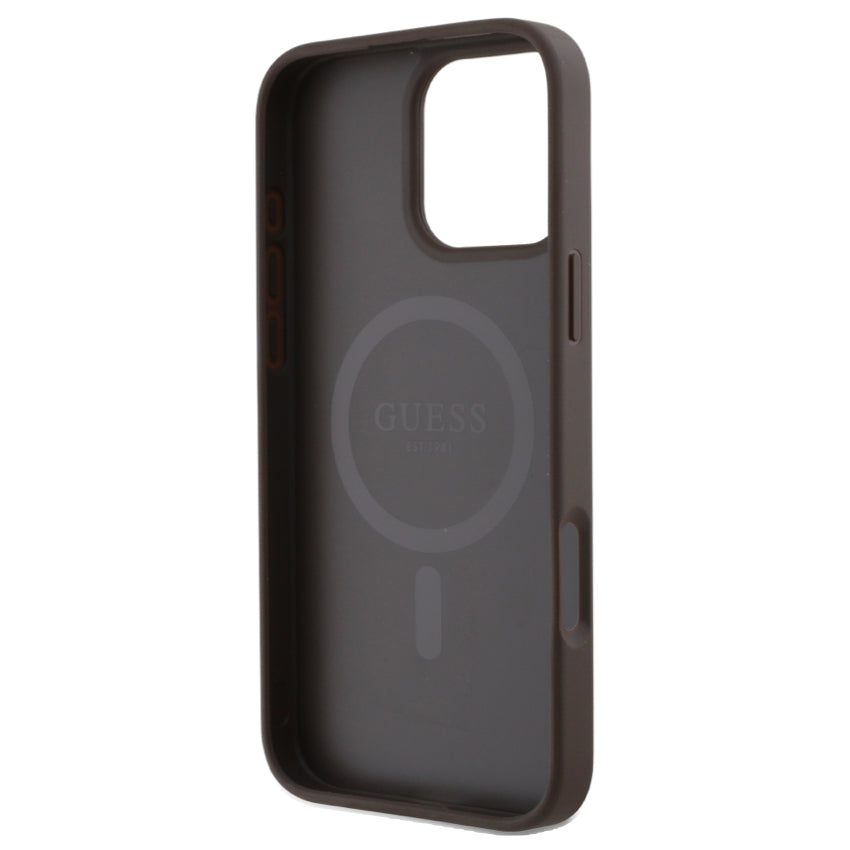 iPhone 16 Pro Max Case Guess PU 4G Small 4G HC MagSafe - Brown