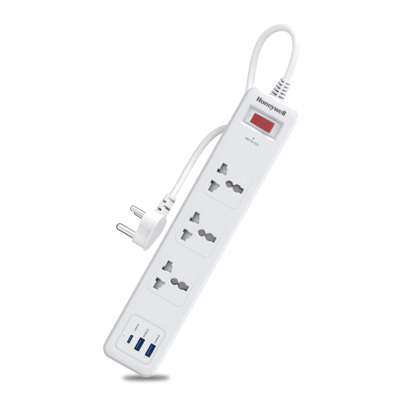 รางปลั๊กไฟ 3 ช่อง Honeywell 3 Outlet Surge Protector