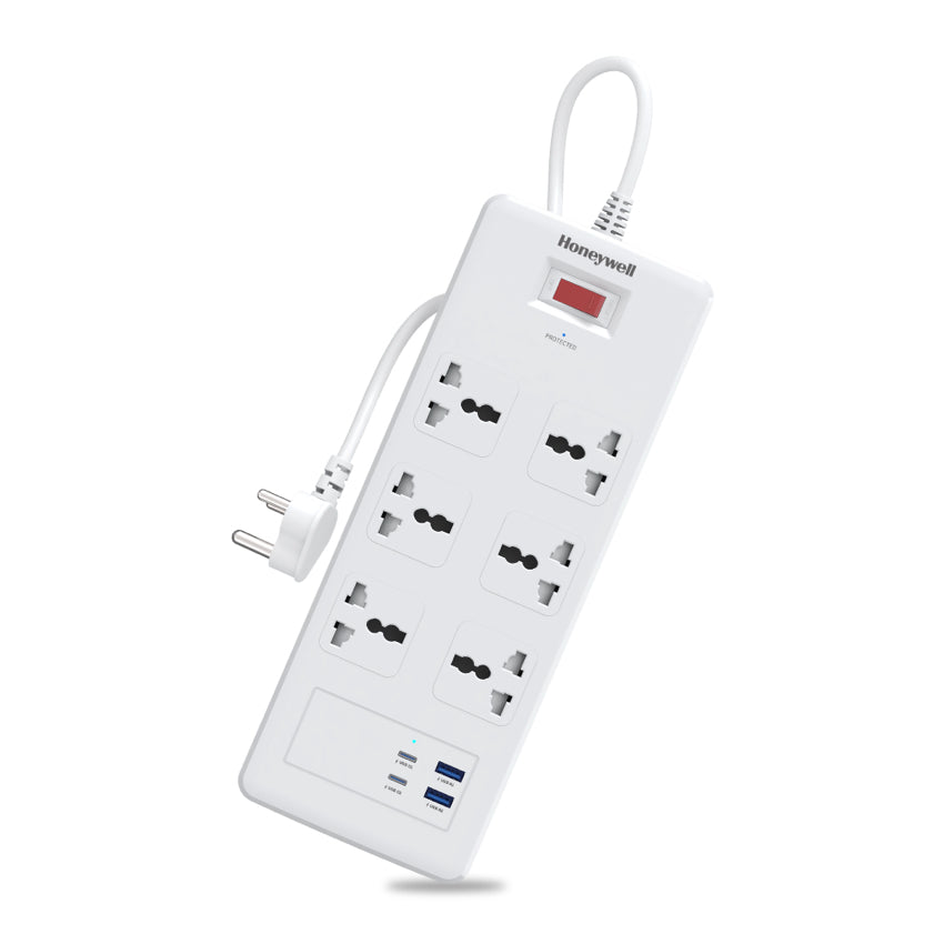 รางปลั๊กไฟ 6 ช่อง Honeywell 6 Outlet Surge Protector