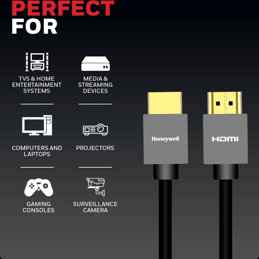 สายสัญญาณ Honeywell HDMI 2.0 พร้อม Ethernet ความยาว 2 เมตร