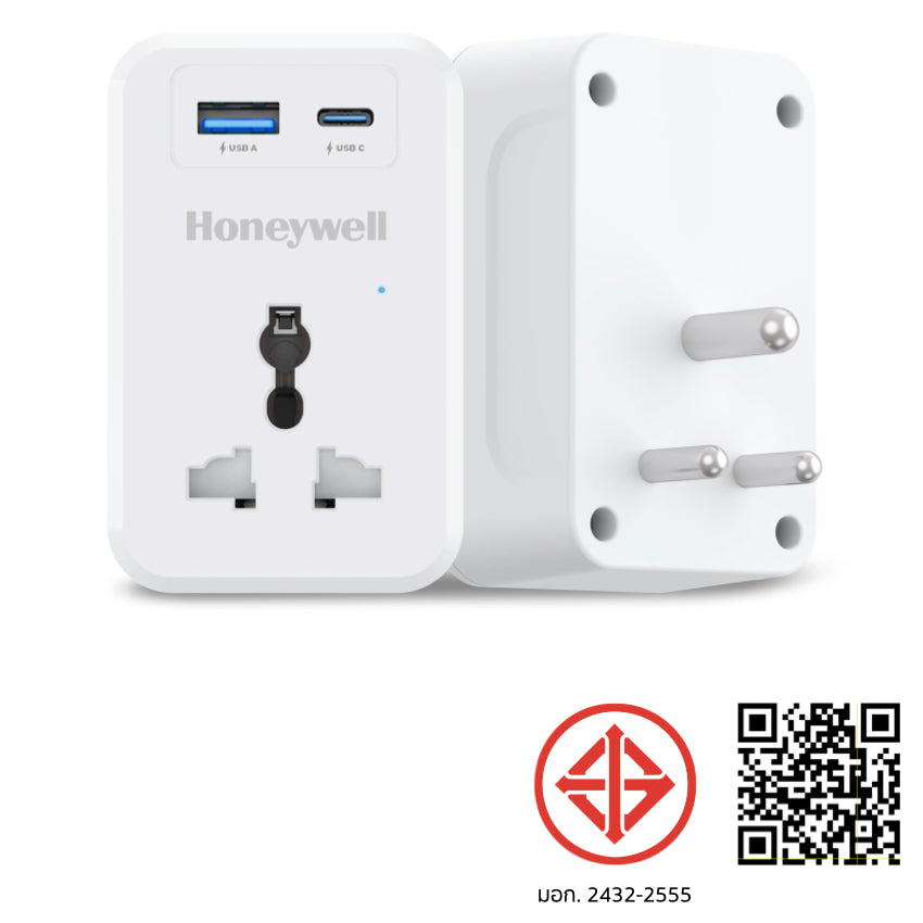 Honeywell Surge Cube with 1 x USB-C with PD and 1 x USB-A