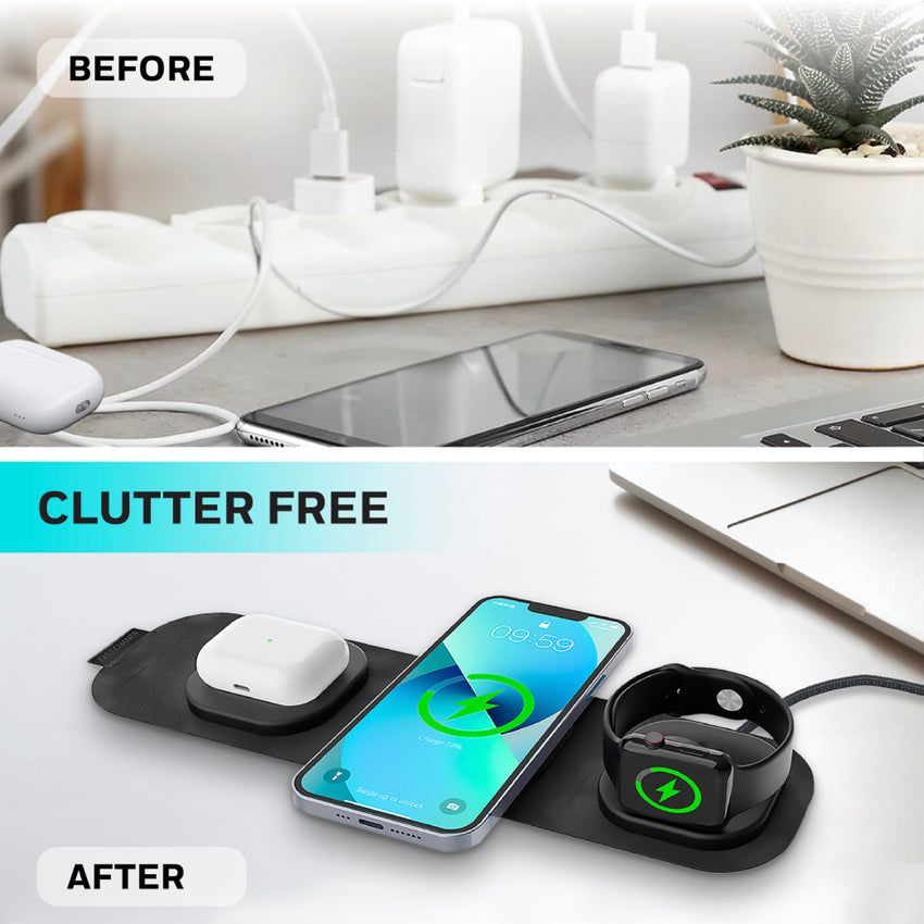 แท่นชาร์จไร้สาย Honeywell Zest Wireless 3 in 1 Foldable Charger