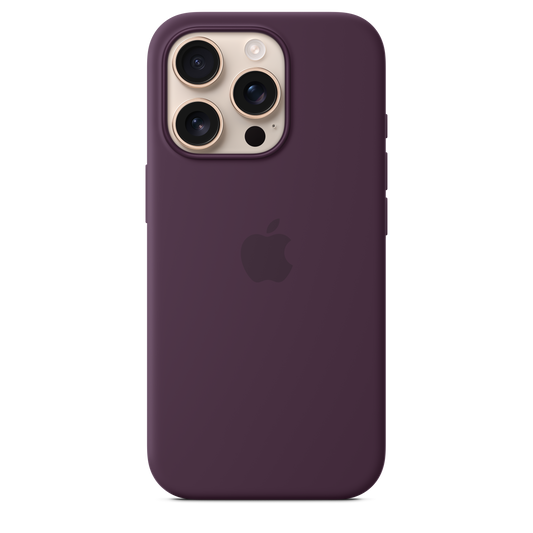 iPhone 16 Pro Silicone Case with MagSafe - Plum