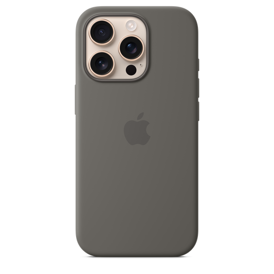 iPhone 16 Pro Silicone Case with MagSafe - Stone Grey