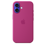 iPhone 16 Silicone Case with MagSafe - Fuchsia