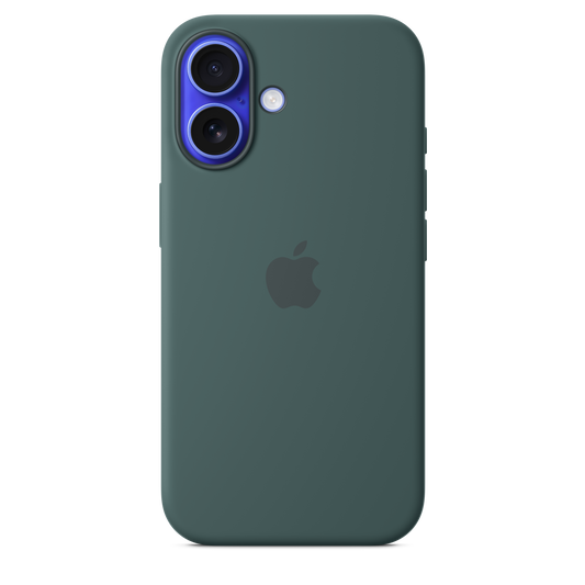 iPhone 16 Silicone Case with MagSafe - Lake Green