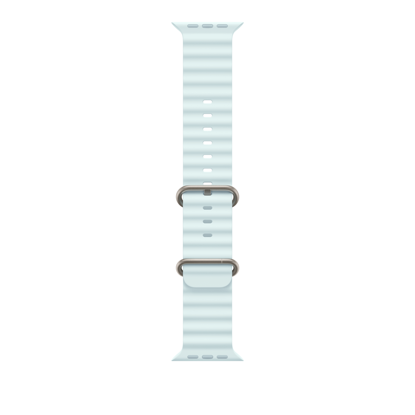 Apple Ocean Band 49mm - Natural Titanium Finish/Ice Blue