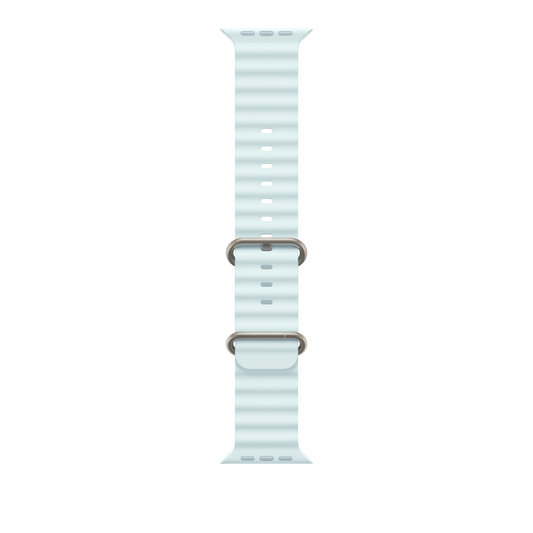 Apple Ocean Band 49mm - Natural Titanium Finish/Ice Blue