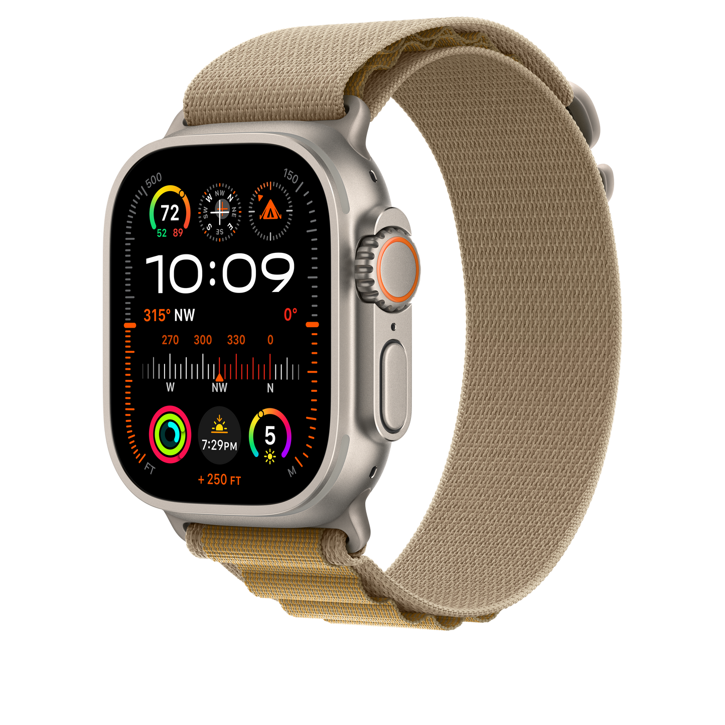 Apple Alpine Loop 49mm Small - NaturalTitaniumFinish/Tan