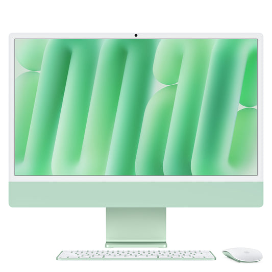 24-inch iMac with Retina 4.5K display: Apple M4 chip with 8-core CPU and 8‑core GPU, 256GB SSD - Green