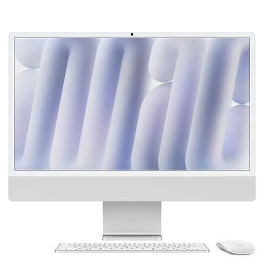 24-inch iMac with Retina 4.5K display: Apple M4 chip with 8-core CPU and 8‑core GPU, 256GB SSD - Silver