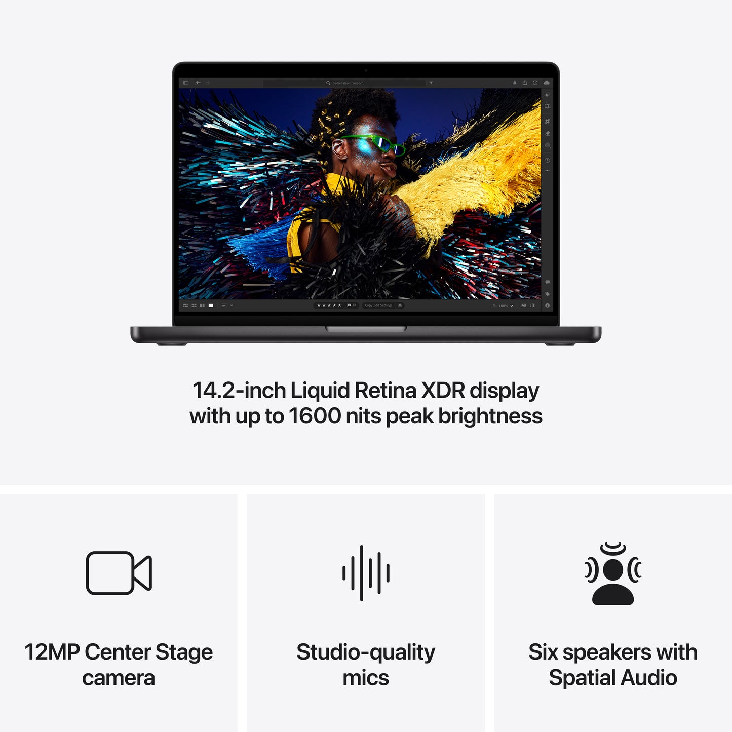 14-inch MacBook Pro: Apple M4 chip with 10-core CPU and 10-core GPU, 512GB SSD - Space Black