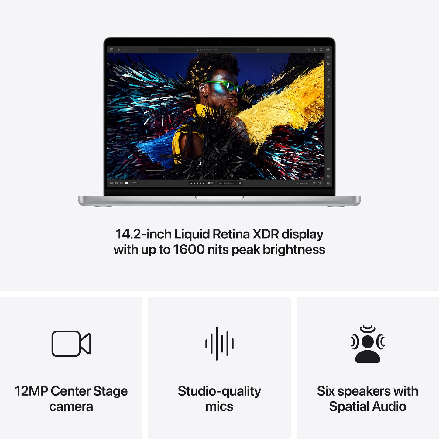 14-inch MacBook Pro: Apple M4 Pro chip with 12‑core CPU and 16‑core GPU, 512GB SSD - Silver