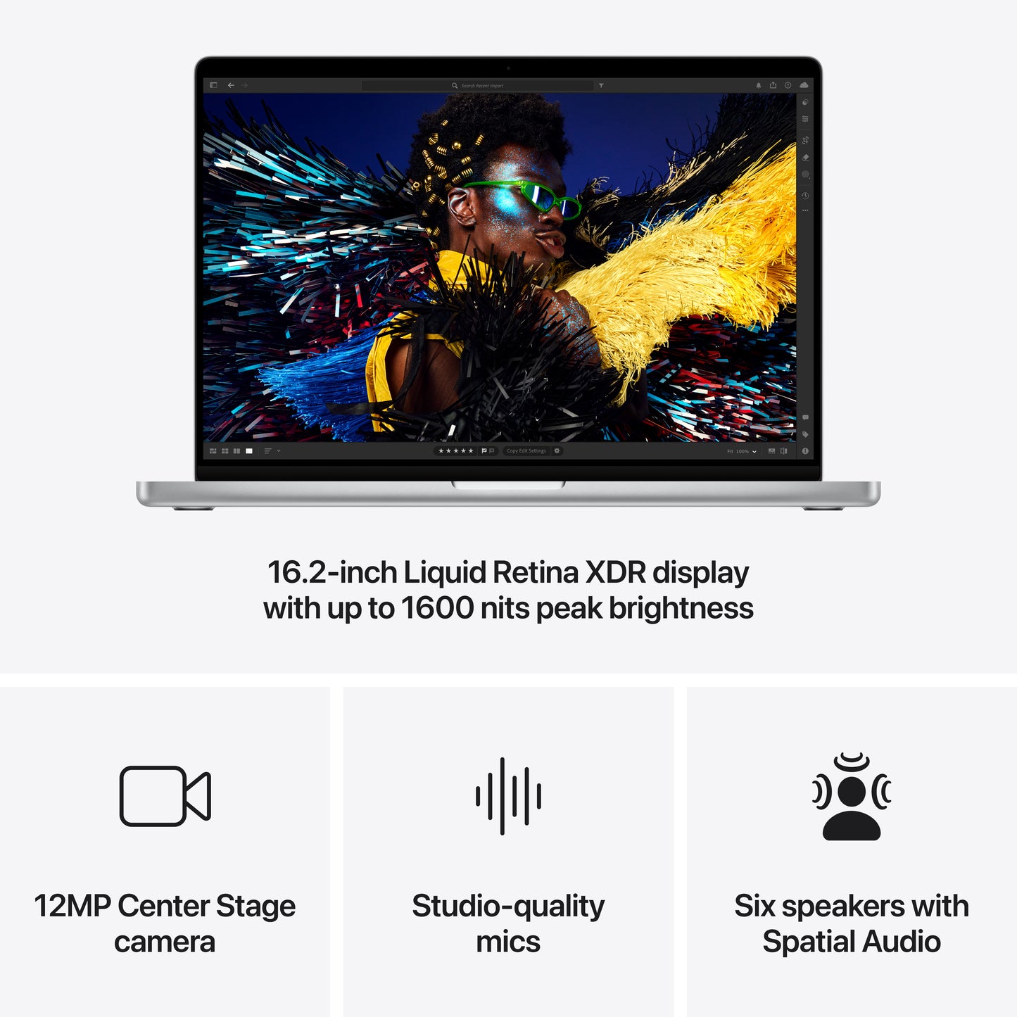 16-inch MacBook Pro: Apple M4 Pro chip with 14‑core CPU and 20‑core GPU, 512GB SSD - Silver