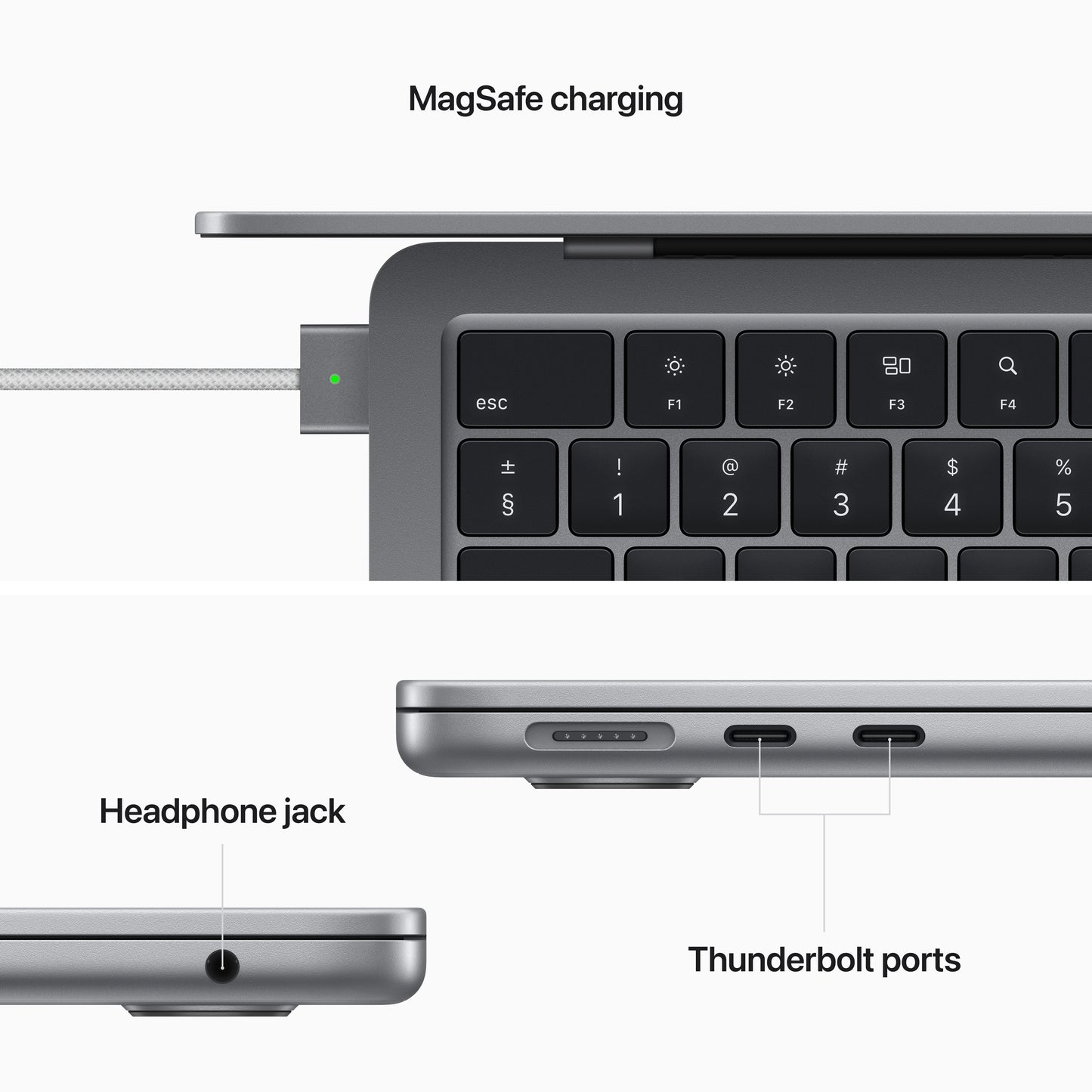 13-inch MacBook Air: Apple M2 chip with 8‑core CPU and 8‑core GPU, 256GB SSD - Space Gray