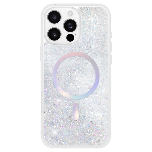 iPhone 16 Pro Max Case Kate Spade Liquid Glitter MagSafe - Opal Iridescent