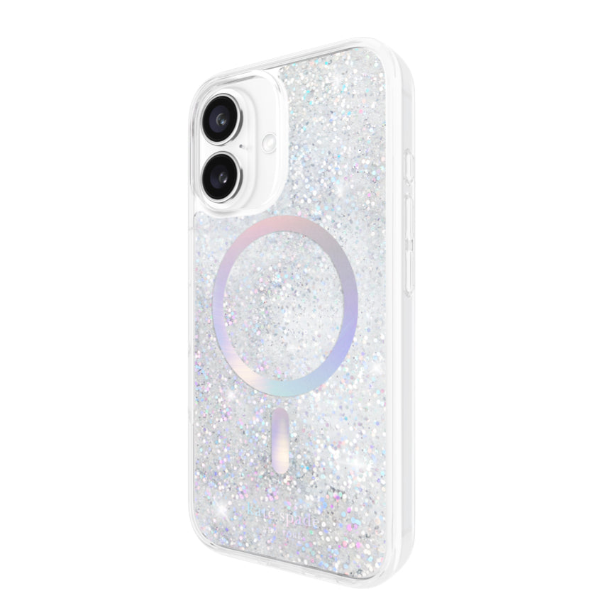 เคสกันกระแทก iPhone 16 Kate Spade Liquid Glitter MagSafe สี Opal Iridescent