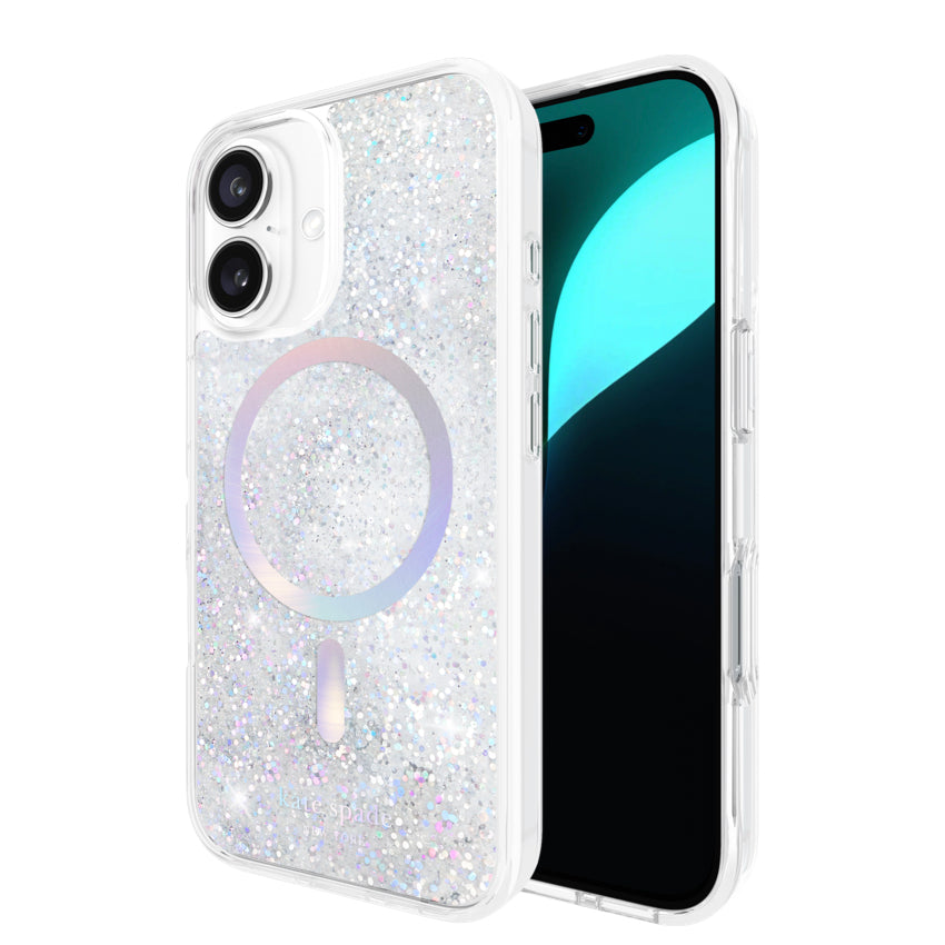 เคสกันกระแทก iPhone 16 Kate Spade Liquid Glitter MagSafe สี Opal Iridescent