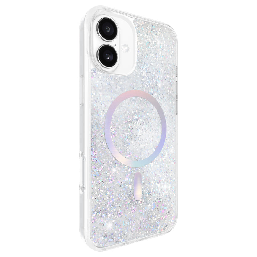 เคสกันกระแทก iPhone 16 Plus Kate Spade Liquid Glitter MagSafe สี Opal Iridescent