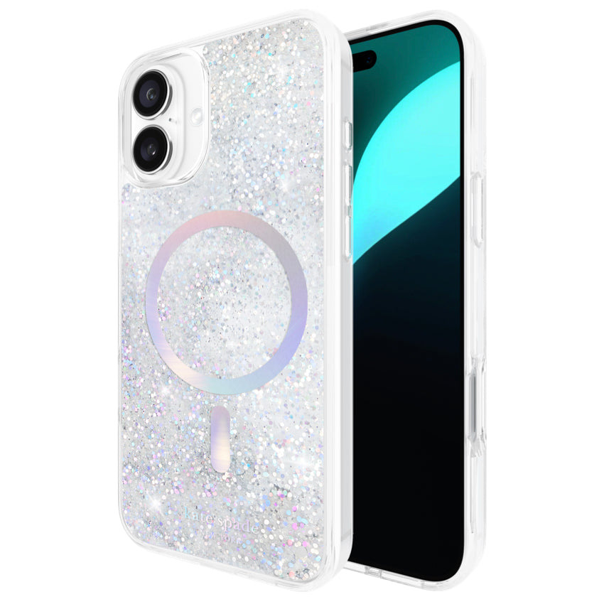 เคสกันกระแทก iPhone 16 Plus Kate Spade Liquid Glitter MagSafe สี Opal Iridescent